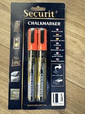 Securit Chalkmarker Pens 2mm-6mm 2 Pack Orange