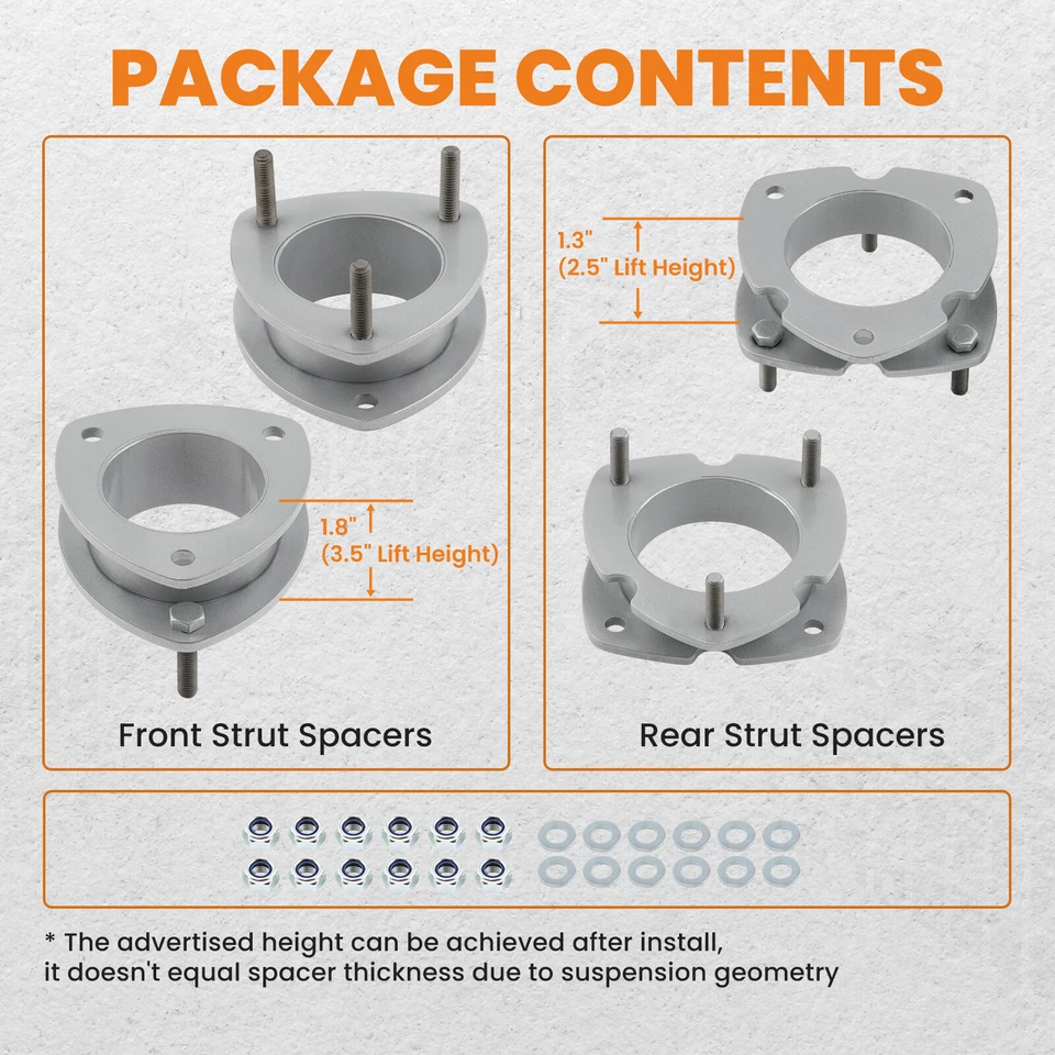 Kit de elevación delantera de 3,5"" trasera de 2,5"" para Ford Expedition Lincoln Navigator 2003-06 Foto 2 de 4