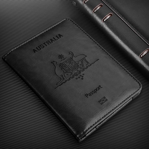 RFID Australia Passport Wallet Travel Leather Cards Holder Cover Case Women Men - Picture 36 of 102