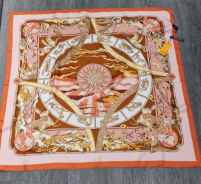 NEU Wensli Schal Seide Print Muster Quadrat 90х90cm