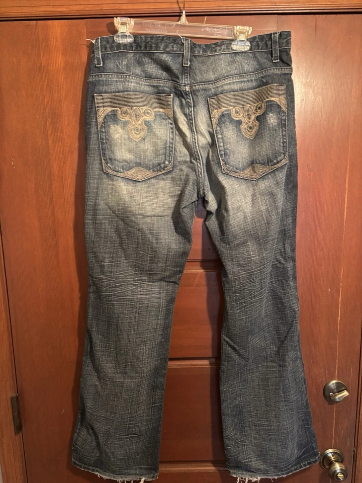 Pantalones de mezclilla para hombre INC International Concepts Rio 36x32 real 38x32 corte boot tiro medio Foto 2 de 4