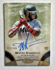 Monte Harrison 2021 Topps Tier One Break Out RC AUTO Miami Marlins #'d /300