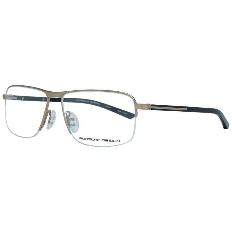 New Porsche Design Titanium Eyeglasses Optical Frame P8317 B Gold w/ Case 56-14