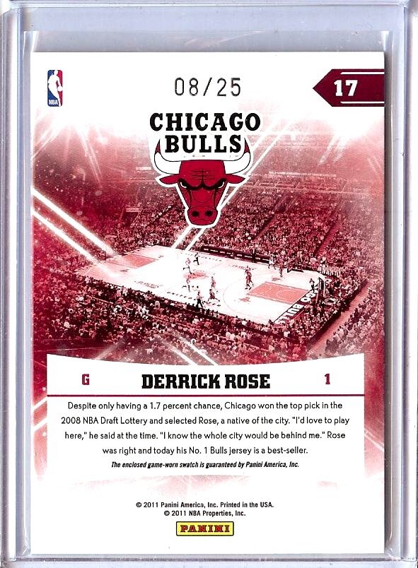Derrick Rose 2010-11 Absolute Memorabilia Hoopla Jersey Bulls #17 