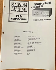 SOUNDESIGN MODEL NO. 0497(B) STEREO CASSETTE ORIGINAL SERVICE REPAIR MANUAL