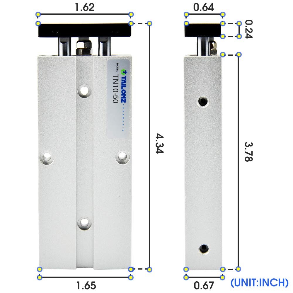 50mm Stroke pneumatic cylinder 10mm Bore pneumatic air cylinders eBay
