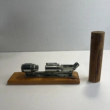 Vintage Heavy Duty Lever Action Nut Cracker Metal Wood Base ( See Description )