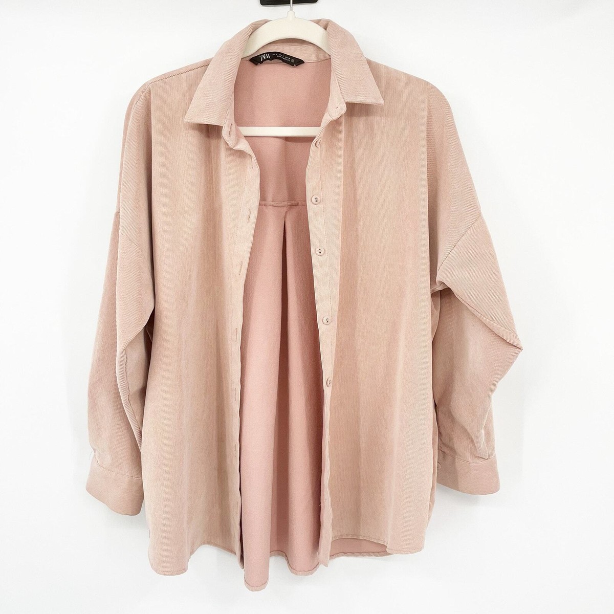 TODAYFUL - Boyfriend Corduroy Shirts ベージュ ZARA Womens Oversized Ribbed Corduroy Button Down Boyfriend