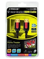 Xtreme 12' 24k Connectors Mesh Braided Hdmi High Speed Cable W/ Ethernet 84112 on sale Xtreme 12' 24k Connectors Mesh Braided Hdmi High Speed Cable W/ Ethernet 84112 on sale