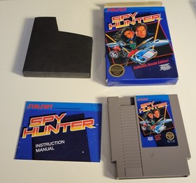 Nintendo Spy Hunter NES CIB 1st Print Hangtab Round SOQ 1987 5-Screw RARE!