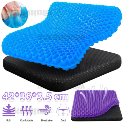 Orthopaedic Gel Seat Cushion Honeycomb Breathable Extra Thicken For Long Sitting | UK - View #5