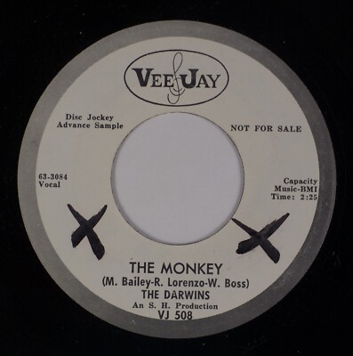 THE DARWINS: Monkey / Monkey Sax US Vee Jay Rock Promo 45