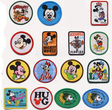 15 LOT DISNEY - MICKEY MINNIE MOUSE - Embroidered Sew-On ONLY Patches
