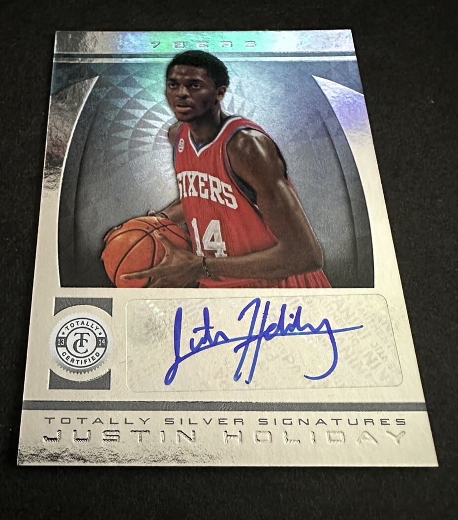 2013-14 Totally Certified Signatures Silver Justin Holiday #243 Rookie Auto RC