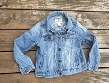OshKosh Denim Jean Jacket Girls Size 8 Blue Button Up