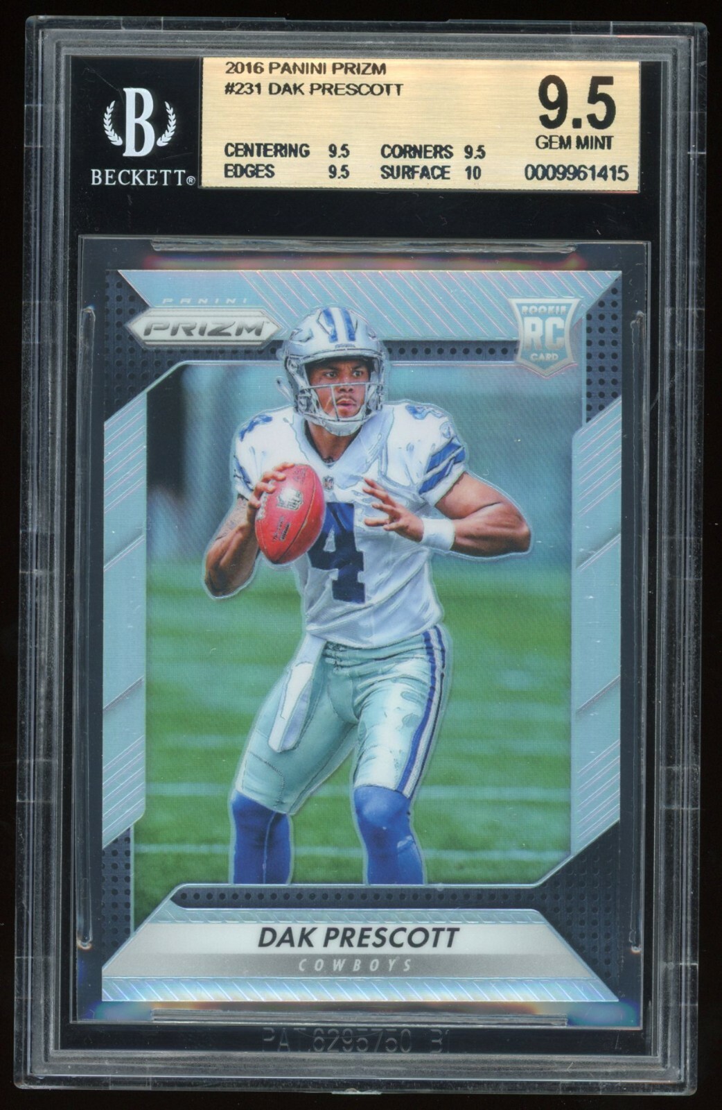 Dak Prescott Rookie Donruss Graded BGS 9.5 with sub grades - munimoro.gob.pe