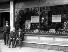 1916 Men at Hardware Store, Oxford, Ohio Old Photo 8.5" x 11" Reprint