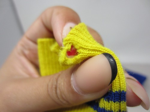 Vintage Wool/Acrylic Blend Cycling Arm Warmers Blue/Yellow Adult Unisex Medium - Picture 6 of 6