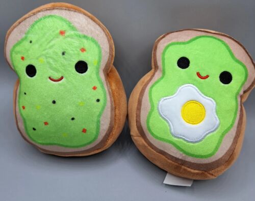 Set Of 2 Squishmallows Sinclair The Avocado Toast Food Foodie 5" Stuffed Plush - Picture 2 of 11