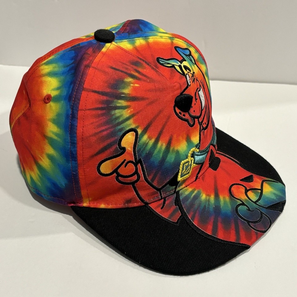 Scooby Doo Tie Dye Embroidered Snapback Cap Hat EUC eBay