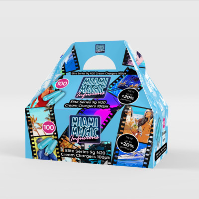 Miami Magic Cream Charger 100 Packs x 6 Boxes  or 600 Counts Culinary Gas