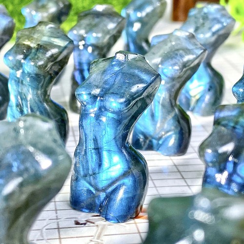 Crystal Labradorite Stone Woman Body Smooth Carving for Healing Decoration Craft - Bild 9 von 24
