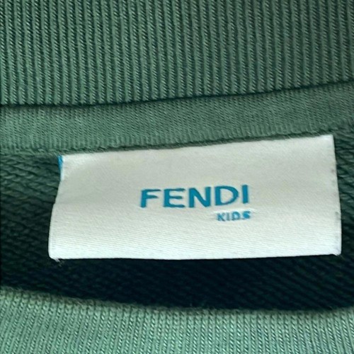 Fendi Kids Cotton Sweatpants Set Size 10 Green Crew Neck Tapered - Picture 6 of 12