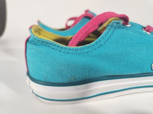 Converse All Star Turquoise Aqua Teal And Pink Unisex Mens 6 Womens 8 Sneakers - Picture 9 of 14