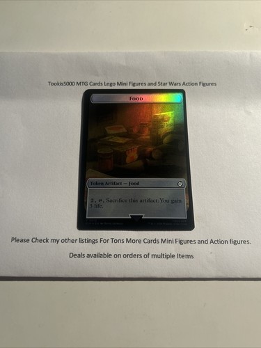 Food 0012 / Clue 0011 Foil Token MTG Magic Fallout Misprint Crimped
