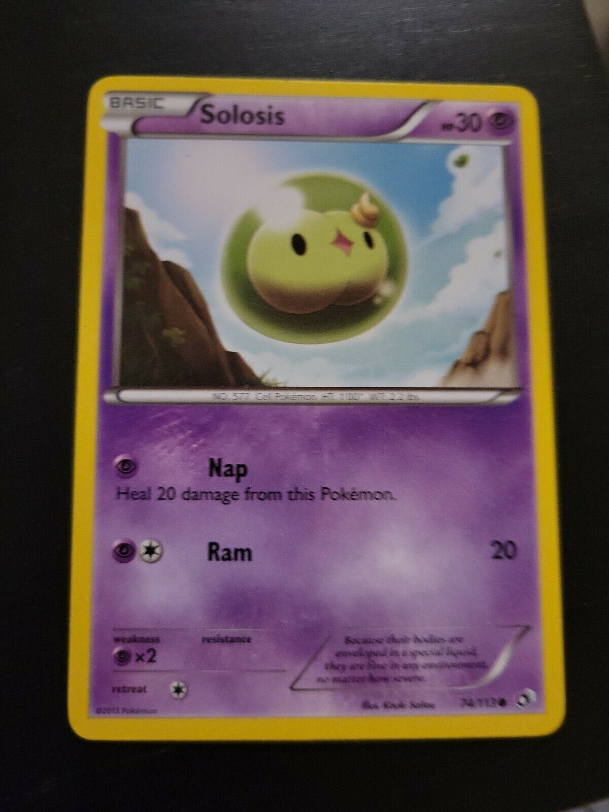 Pokemon TCG Card 2013 Legendary Treasures Solosis 74/113 Non-Holo