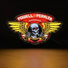 Powell Peralta Squartatore Alato Skateboard Stampato 3D Lampada LED Scatola Luminosa Insegna Neon