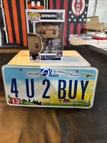 Funko Pop! NFL Football #67 Dallas Cowboys Dak Prescott Blue Jersey Rare
