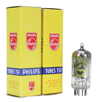 PHILIPS Set 2 Elektronenröhre ECH 200 (Ref#N-352)