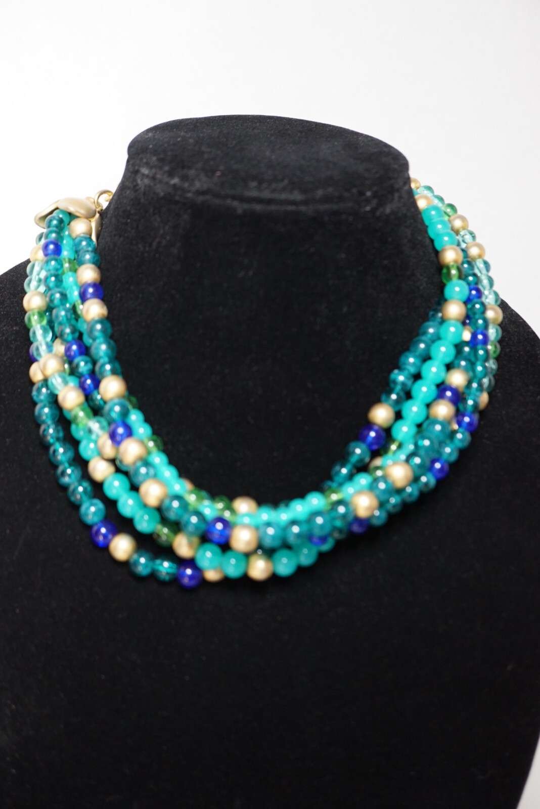 Vintage Givenchy Multi Strand Collar Necklace ~ B… - image 9