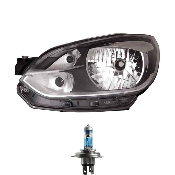 Halogen Scheinwerfer Frontscheinwerfer Rechts H4 Chrom FüR VW UP Inkl. Lampen-image