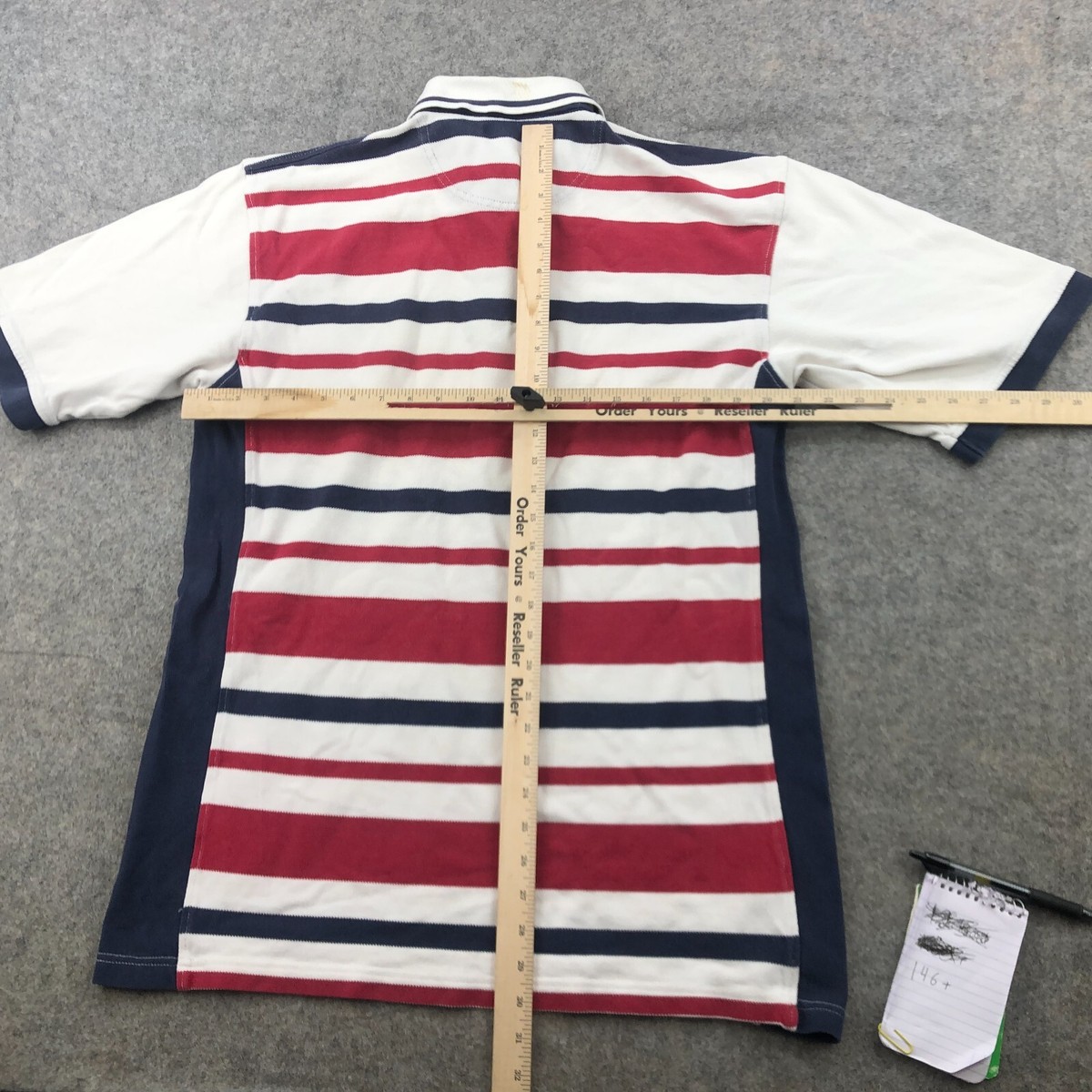 “MECCA メッカ　ポロシャツ　hiphop Vintage MECCA Polo Shirt Mens Medium White Red Striped Short
