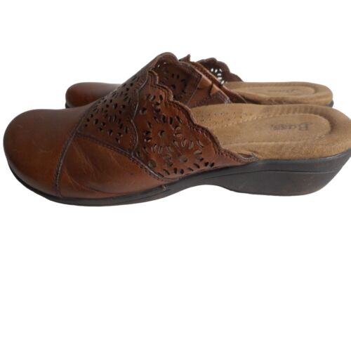 Bass brown Slip on mule Clog style Shoe Sz 8 M cut out upper - Picture 4 of 8