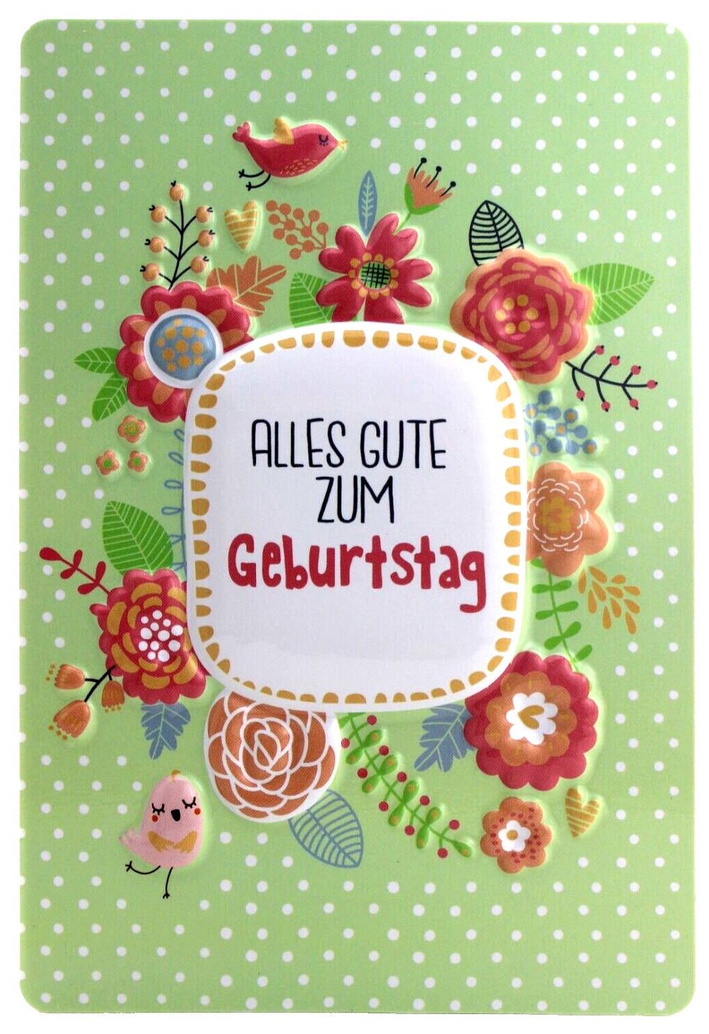 NIQUEA.D Geburtstagskarte Mit Blumenmotiv – Handgefertigt, Mit Folie & Glitzer, 17 Cm Größe