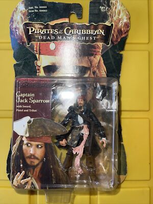 Captain Jack Sparrow Zizzle Pirates of the Caribbean Action Figures, New! 2006