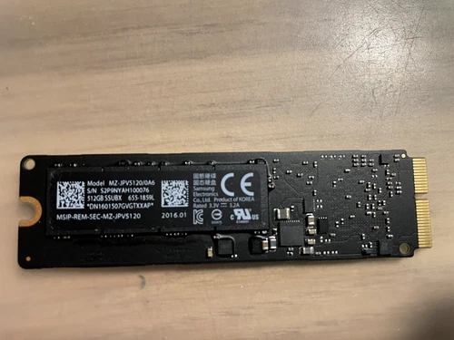 Samsung 512GB SSD SSUBX 655-1859L MZ/JPV5120/0A6 For Apple MacBook