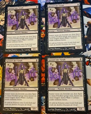 4× Disciple Of The Vault    Mirrodin MTG Playset  Magic The Gathering 2003 