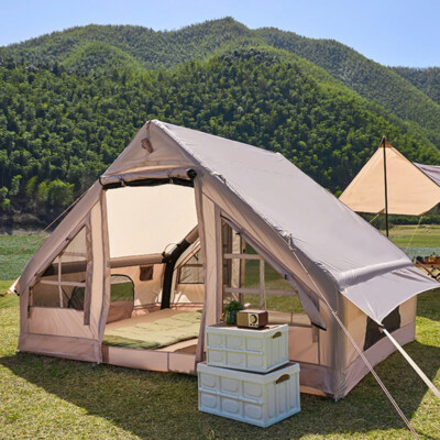 5 Person Portable Inflatable Luxury Camping Tent Outdoor Waterproof Roof Tent