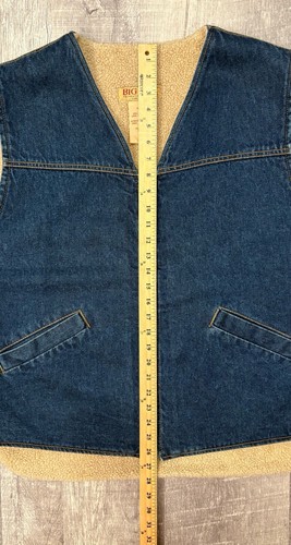 Big Mac Jean Denim Vest Sherpa Lined Size XXL EUC - Picture 10 of 10