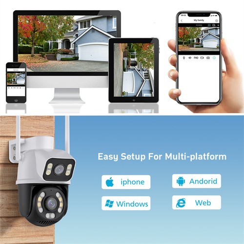 ICSEE Dual Lens 8MP Security Camera Wireless WiFi IP PTZ Home Outdoor Waterproof - Picture 12 of 16