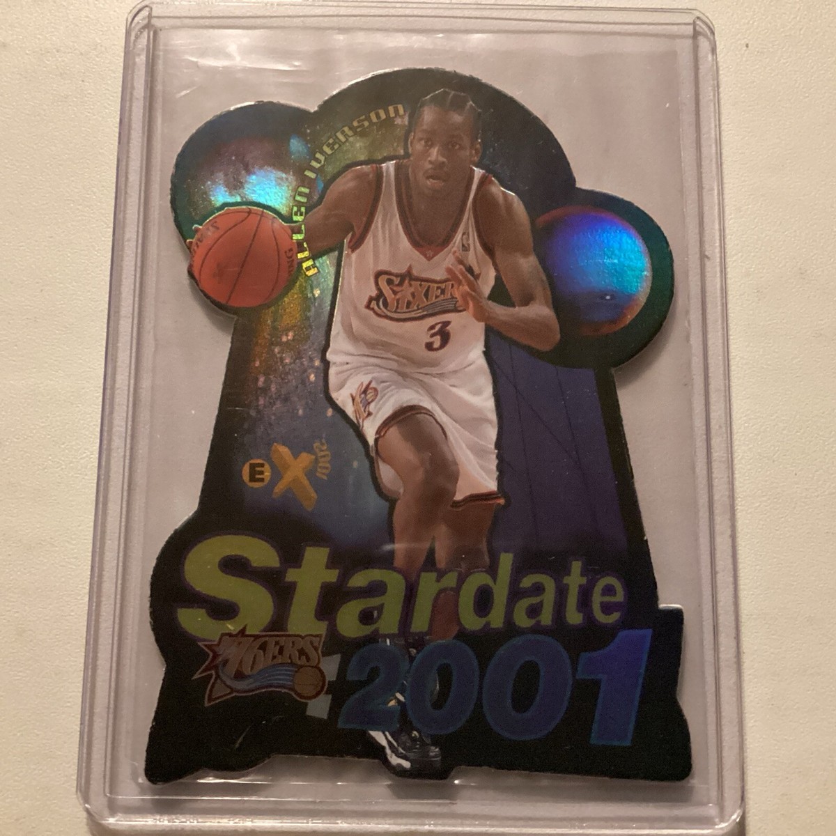 1998 Skybox Ex 2001 Star Date 2001 Allen Iverson 7 of 15SD Die-Cut 
