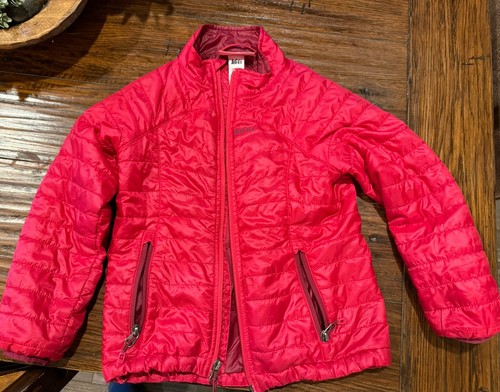 REI Co-op Girls Jacket XXS Size 4/5 Kids Pink Puffer Coat Zip Front