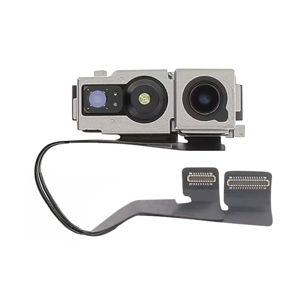 Caméra avant 12MP pour iPhone 16 noir Clappio avec nappe de connexion