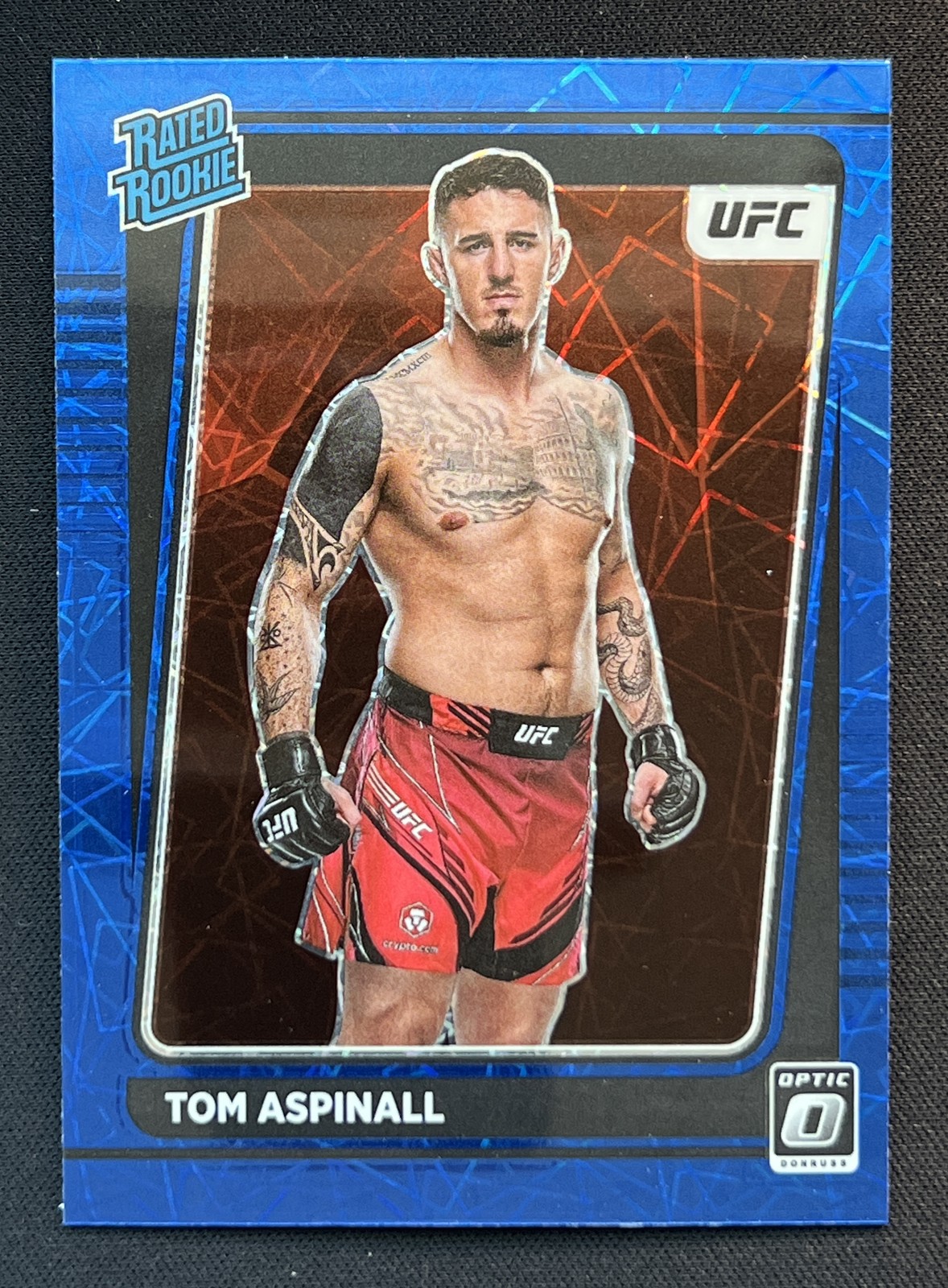 Tom Aspinall Rookie 2022 Donruss Optic UFC Blue Velocity #120