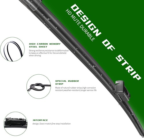 3 Factory Wiper Blade Replacement for Subaru Impreza 2017-2020 2021 26+16"+12 - Picture 2 of 6