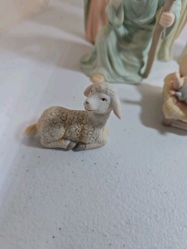 1983 #00350 LEFTON Porcelain CHRISTOPHER Collection 9 Pc NATIVITY SET Excellent - Picture 9 of 10